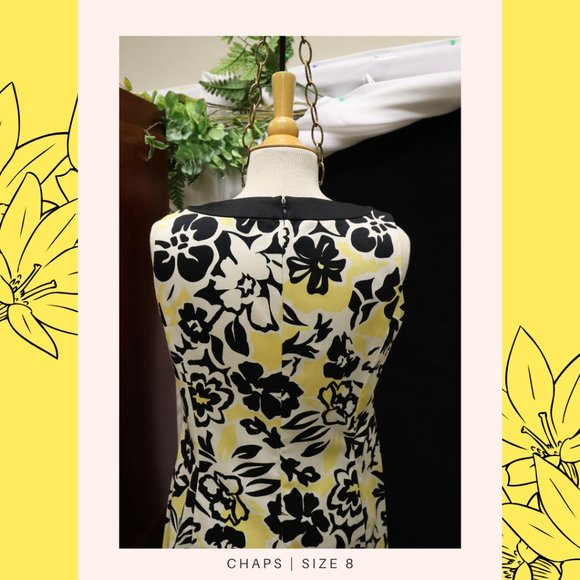 CHAPS Floral Dress Size 8 - Picture 4 of 5
